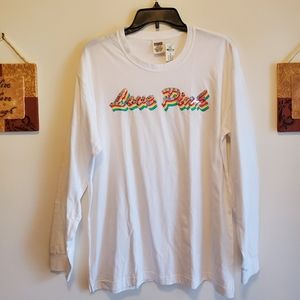 VICTORIA SECRET (PINK) Long Sleeve White T-Shirt